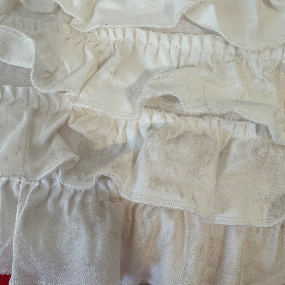 Edikted White Strapless Corset Ruffle Mini Dress Small Y2K Coquette Party - Picture 4 of 6